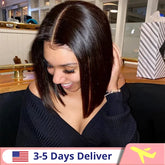 Bone Straight 13x4 Lace Frontal Bob Wig in Glueless Brazilian Hair - Himpall